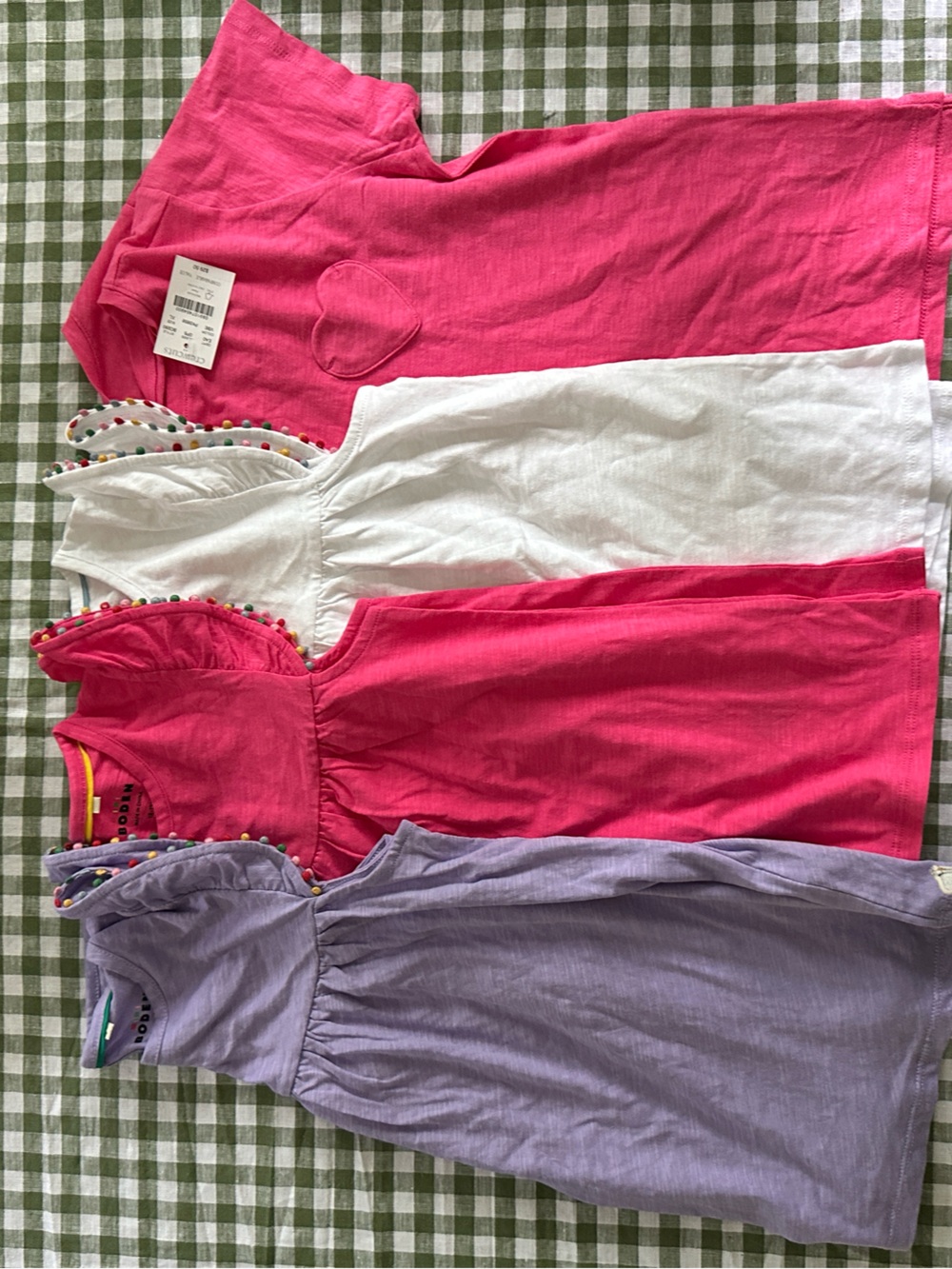 Mini Boden Girls Short Sleeve Dresses & Tees in Pink, Hot Pink, Purple, White - Picture 8 of 9